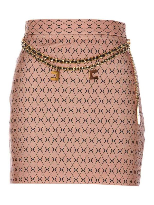 Elisabetta Franchi Mini Jupe - Beige