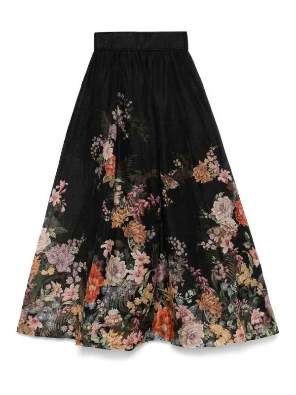 Zimmermann Jupe Midi - Noir