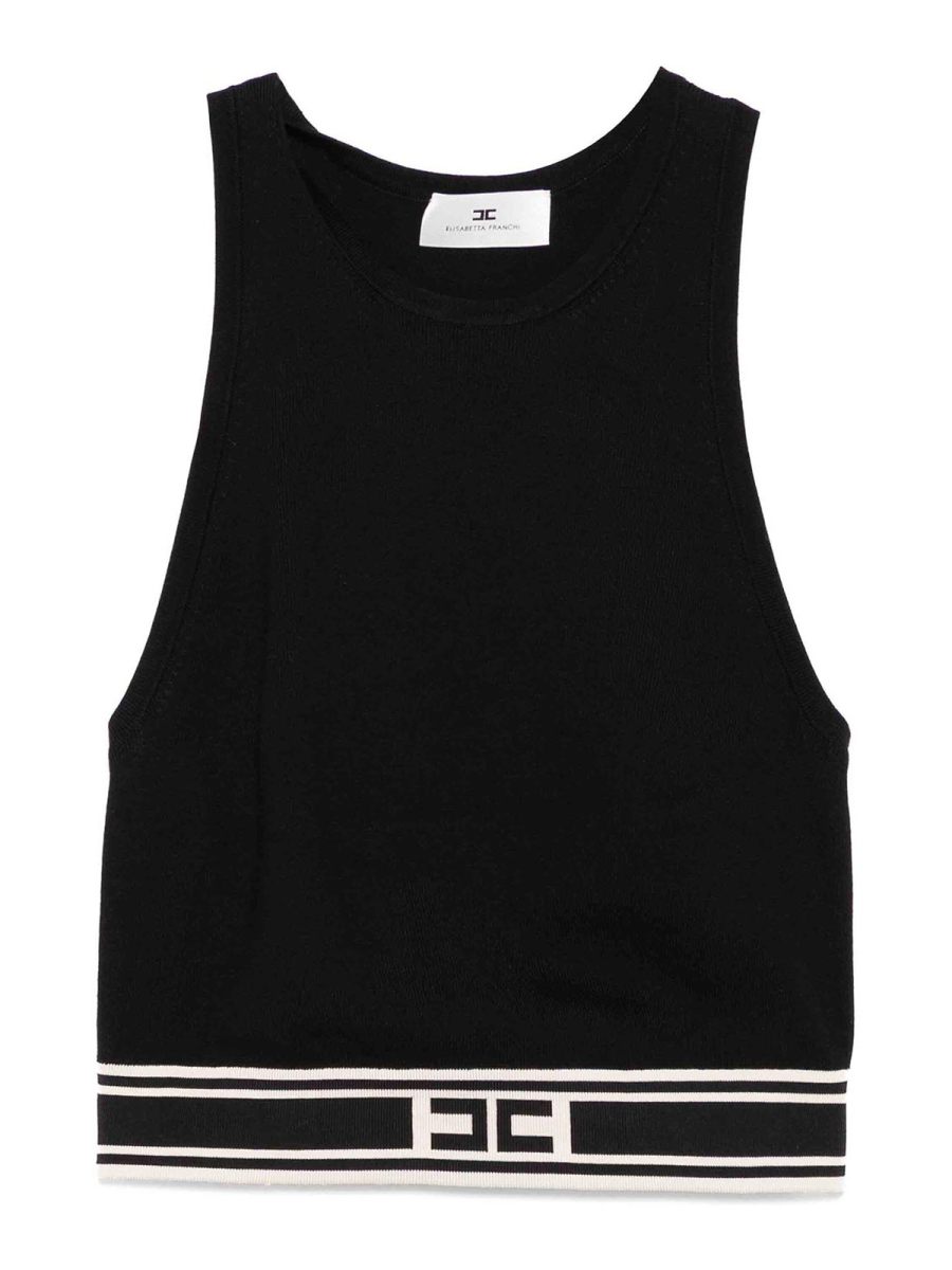 Elisabetta Franchi Top - Crème