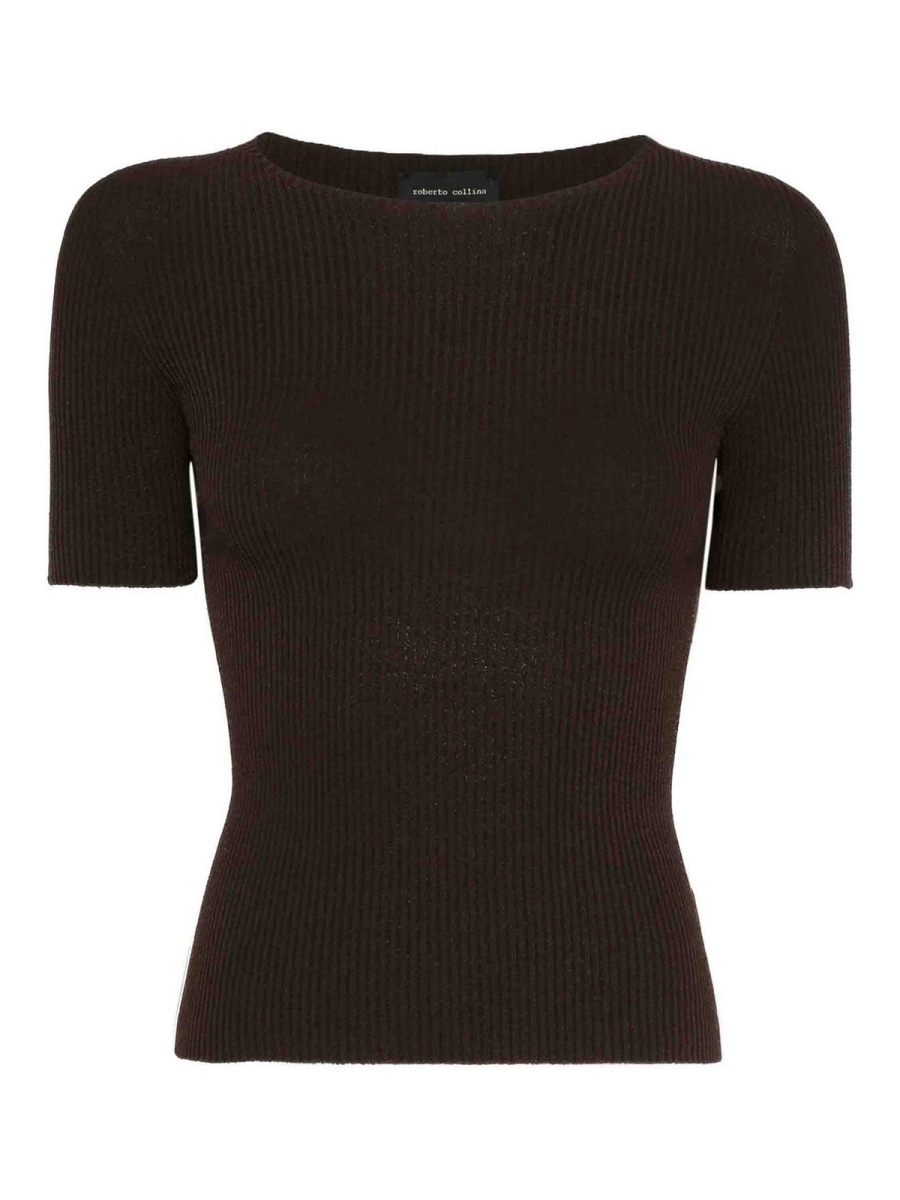 Roberto Collina Pull Col Rond - Marron