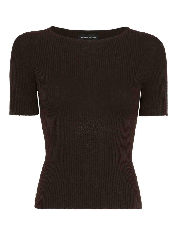 Roberto Collina Pull Col Rond - Marron