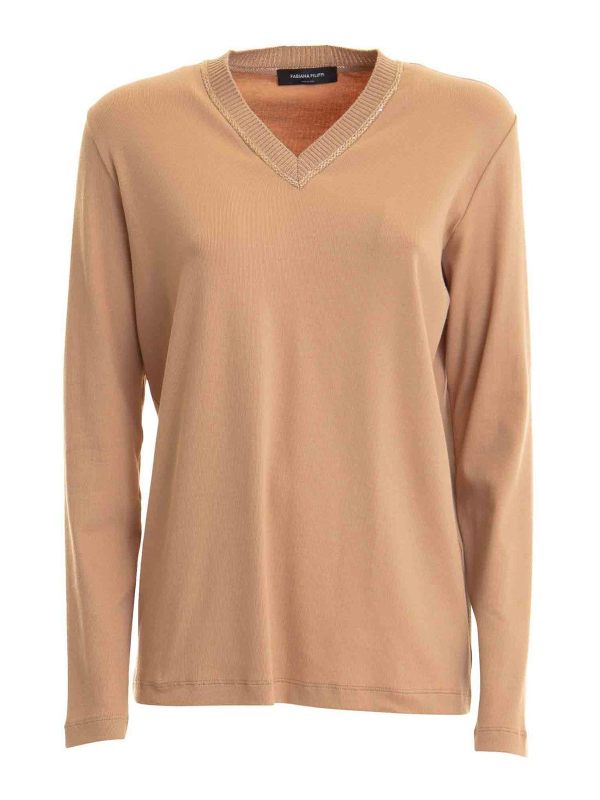 Fabiana Filippi Pull Col Rond - Beige