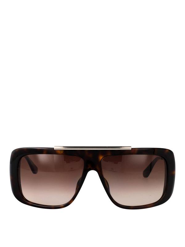 Alexander Mcqueen Lunettes De Soleil - Marron
