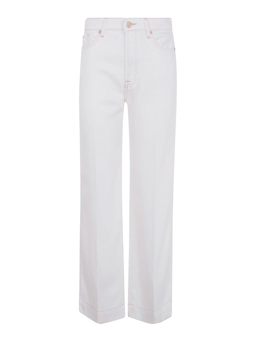 7 For All Mankind Jean Droit - Blanc