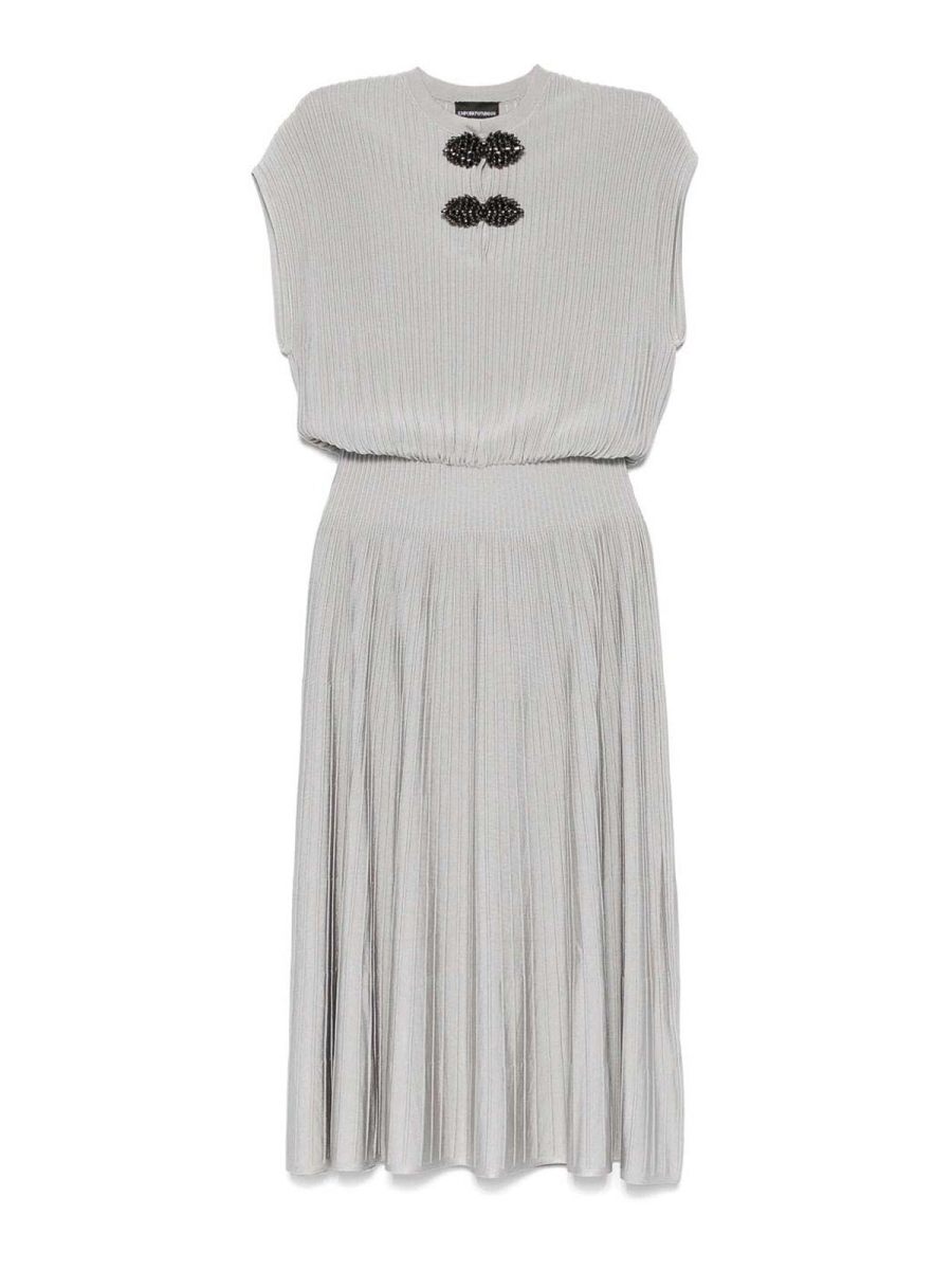 Emporio Armani Maxi Robe - Gris Clair