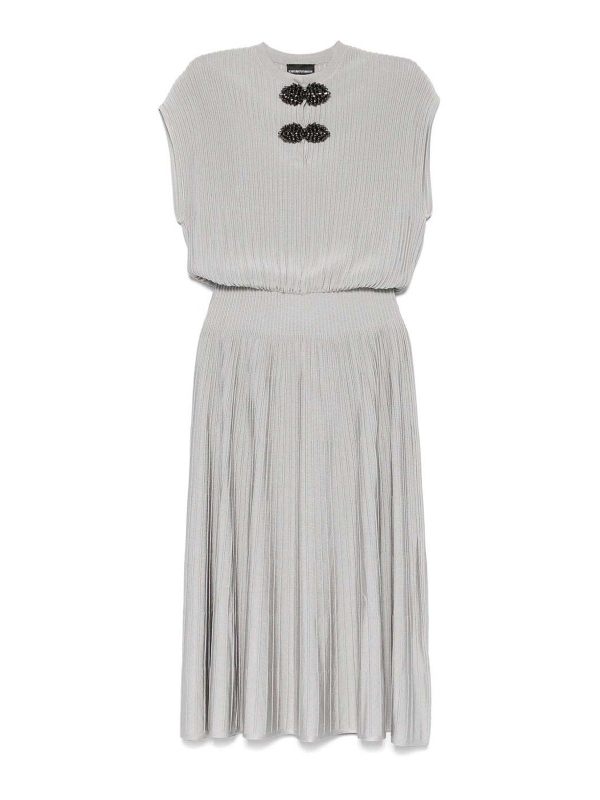 Emporio Armani Maxi Robe - Gris Clair