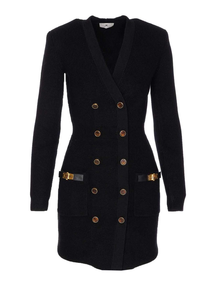 Elisabetta Franchi Robe Courte - Noir