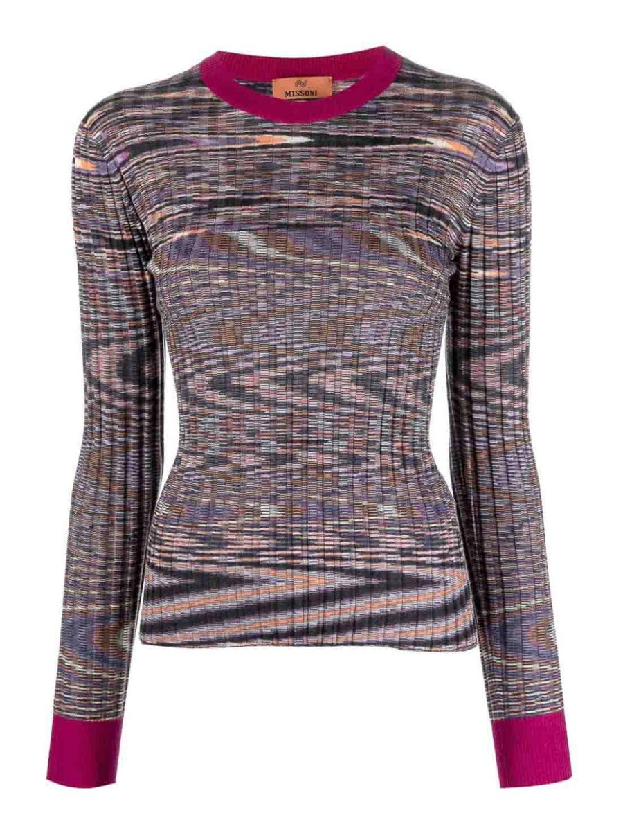 Missoni Pull Col Rond - Orange