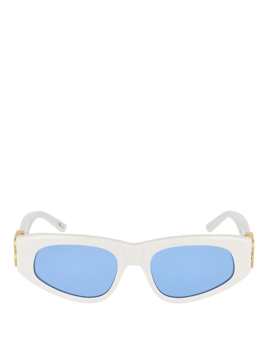Balenciaga Lunettes De Soleil - Blanc
