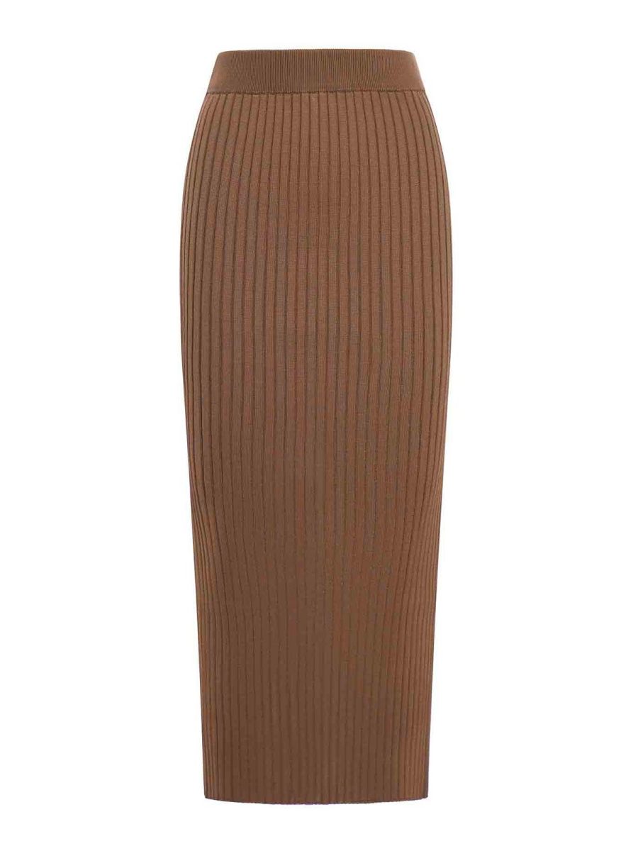 Jil Sander Jupe Midi - Marron