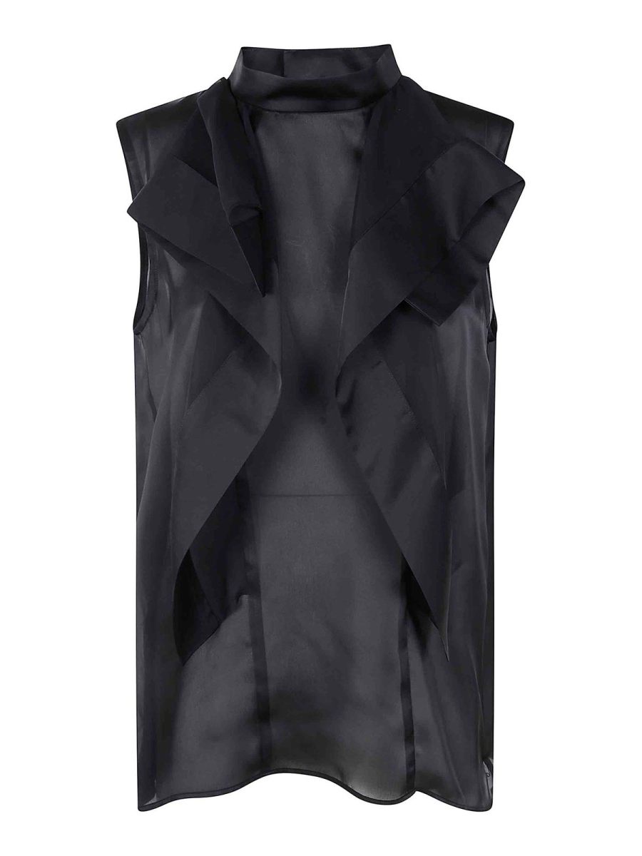 Sacai Pull Col Rond - Noir