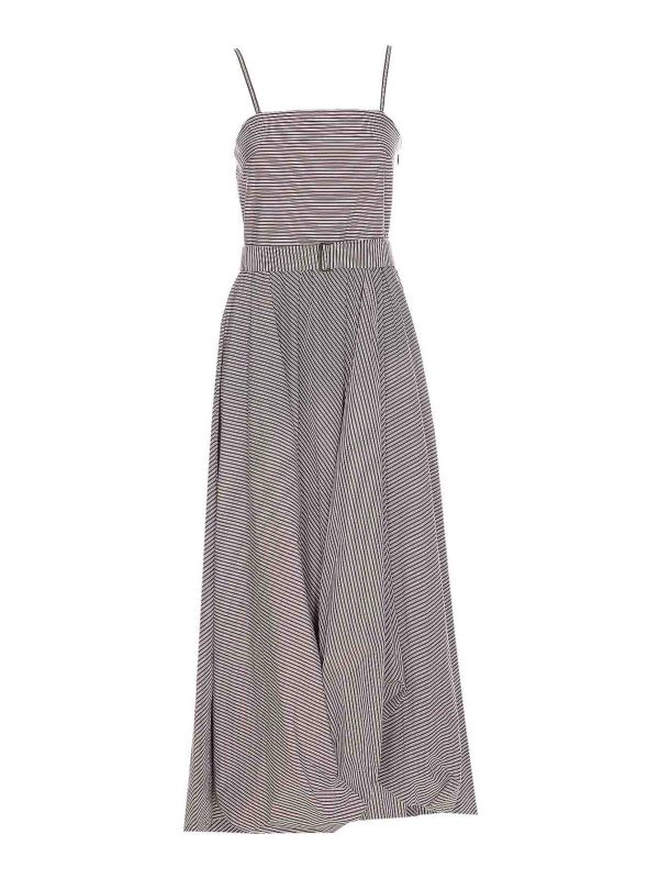 Brunello Cucinelli Robe Au Genou - Gris