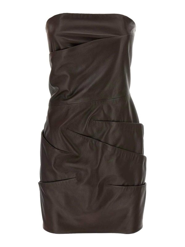 The Attico Robe Au Genou - Marron
