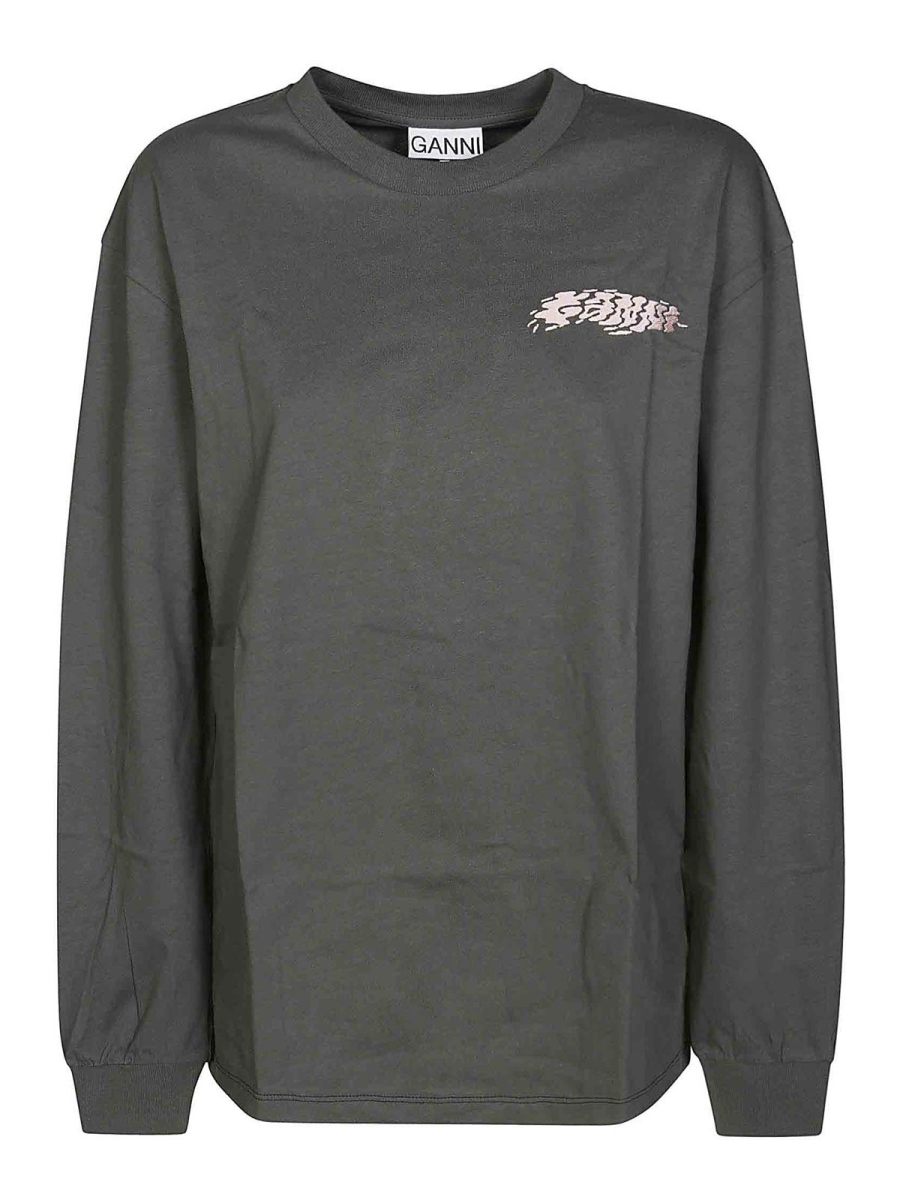 Ganni Chemise - Gris Foncé