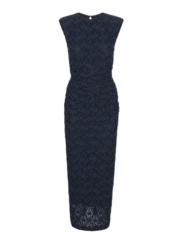 Rotate Birger Christensen Robe Au Genou - Bleu
