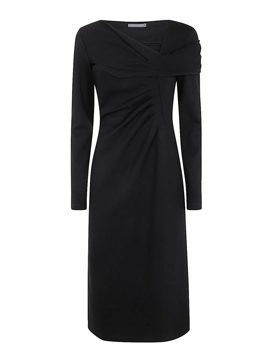 Alberta Ferretti Robe Au Genou - Noir