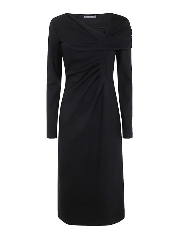 Alberta Ferretti Robe Au Genou - Noir