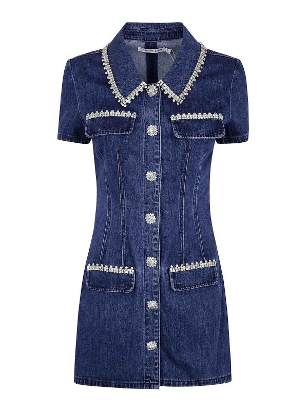 Self Portrait Robe Courte - Bleu