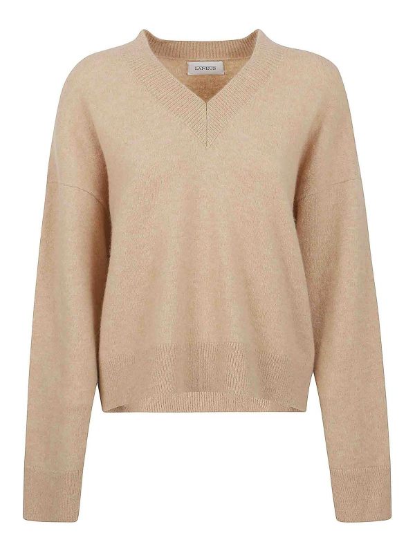 Laneus Pull À Col V - Camel
