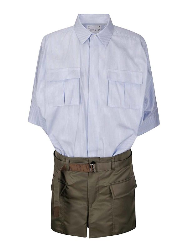 Sacai Robe Au Genou - Bleu Clair