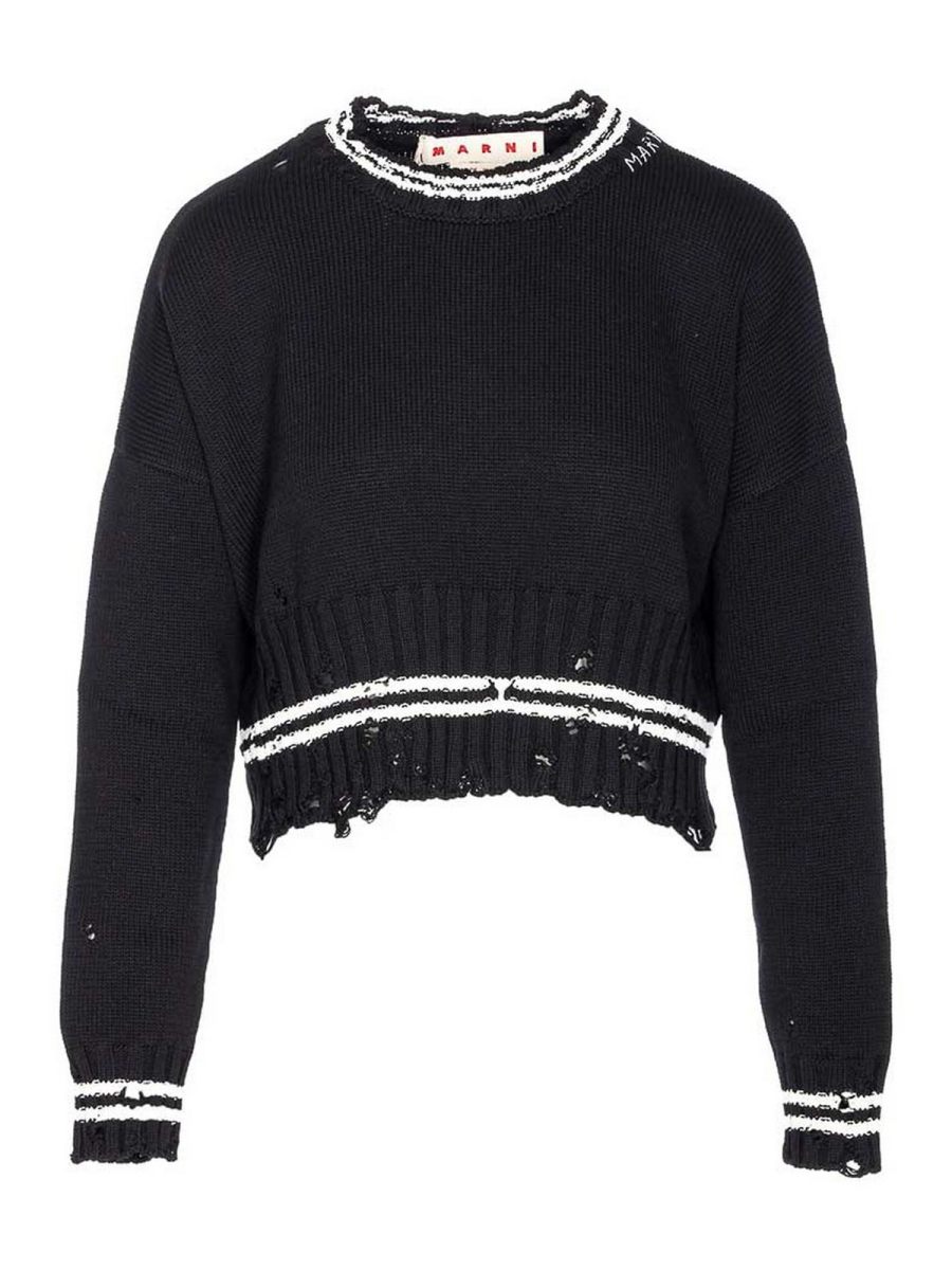 Marni Pull Col Rond - Noir
