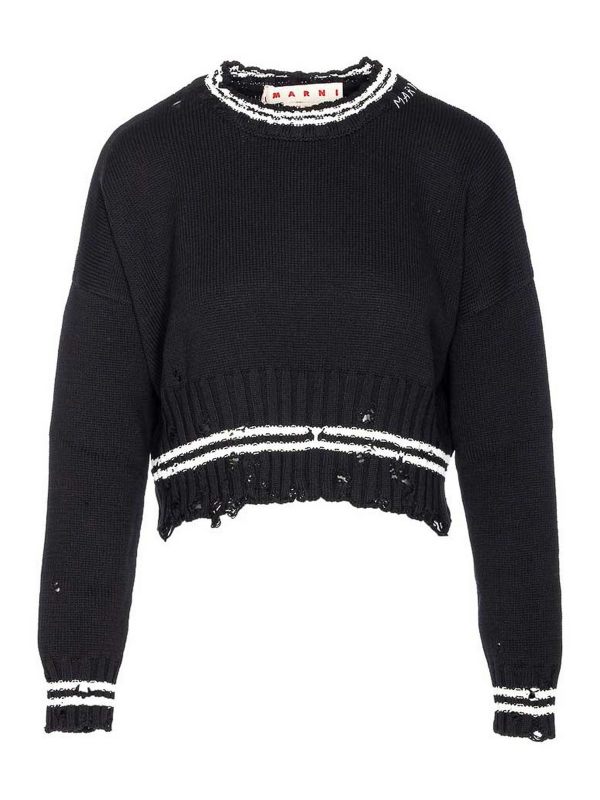 Marni Pull Col Rond - Noir