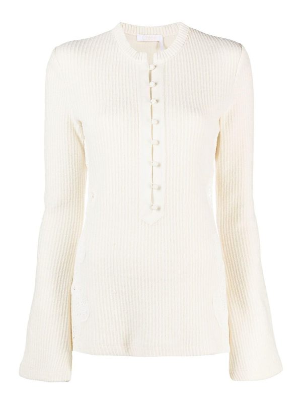 Chloe' Pull Col Rond - Blanc