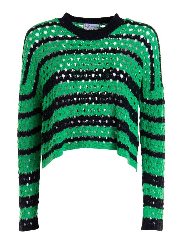 Valentino Red Pull Col Rond - Vert