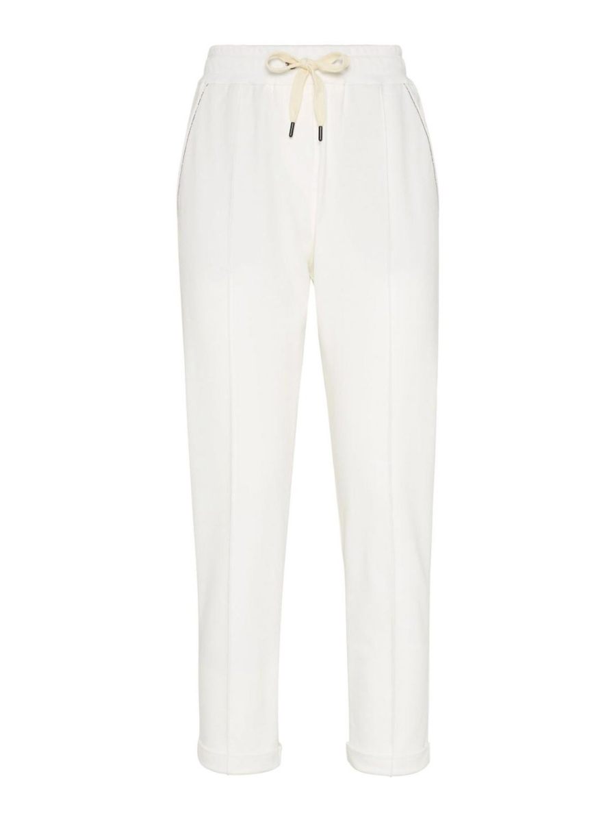 Brunello Cucinelli Pantalons Décontractés - Blanc