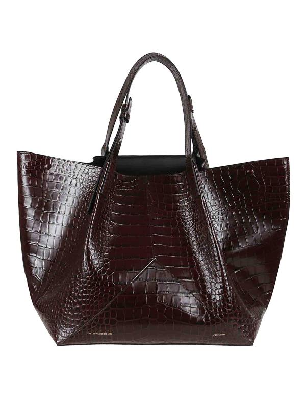 Victoria Beckham Sac Cabas - Marron Foncé