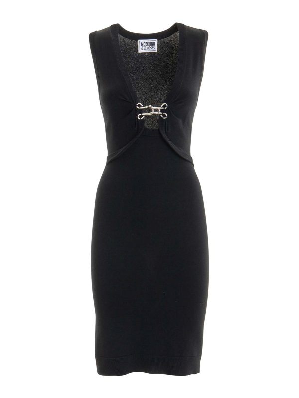 Moschino Jeans Robe Au Genou - Noir