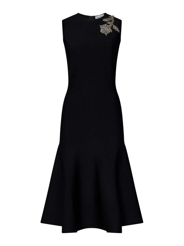Alexander Mcqueen Robe Au Genou - Noir