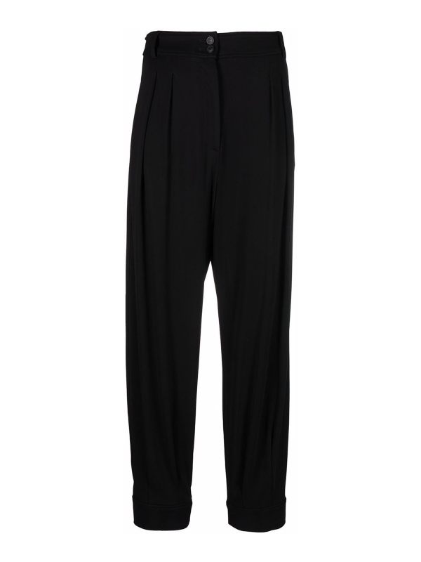 Alberta Ferretti Pantalon plissé - Noir
