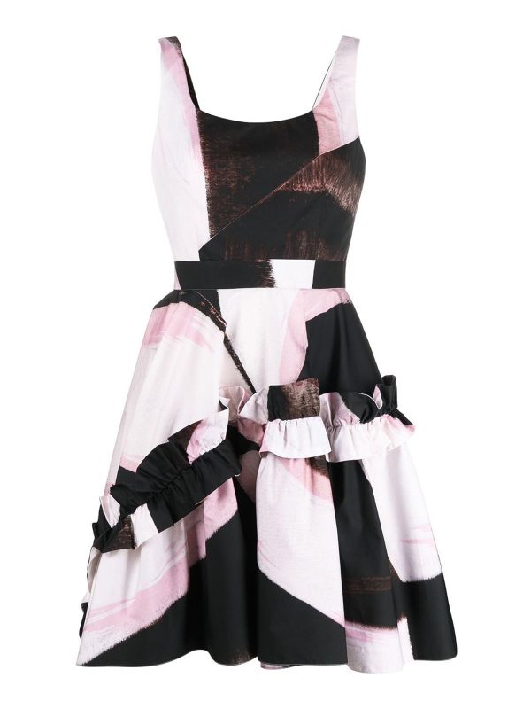 Alexander Mcqueen Robe Courte - Noir