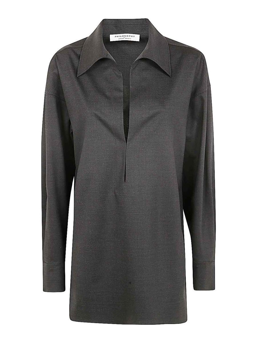 Philosophy di Lorenzo Serafini Chemise - Gris