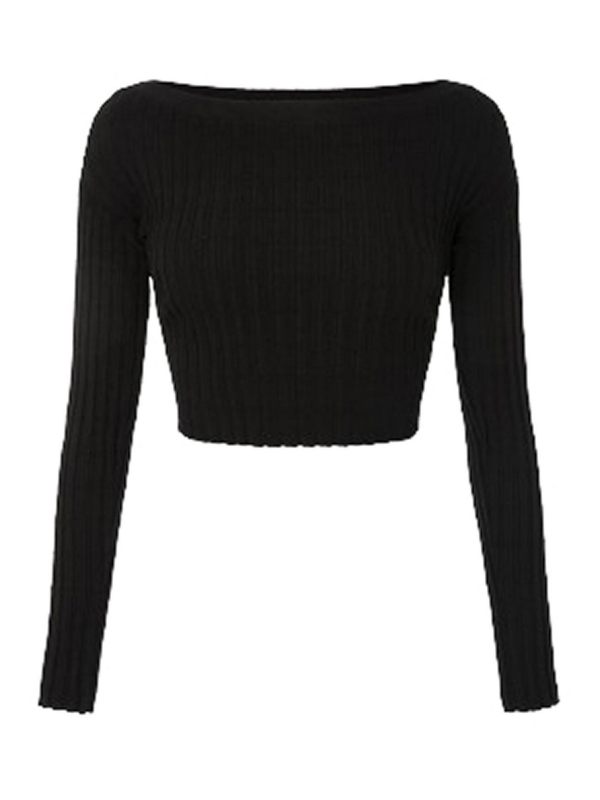 Elisabetta Franchi Pull Col Rond - Noir