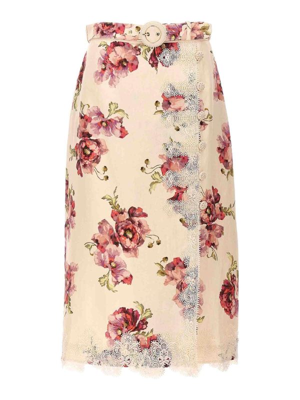 Zimmermann Jupe Midi - High Tide Applique