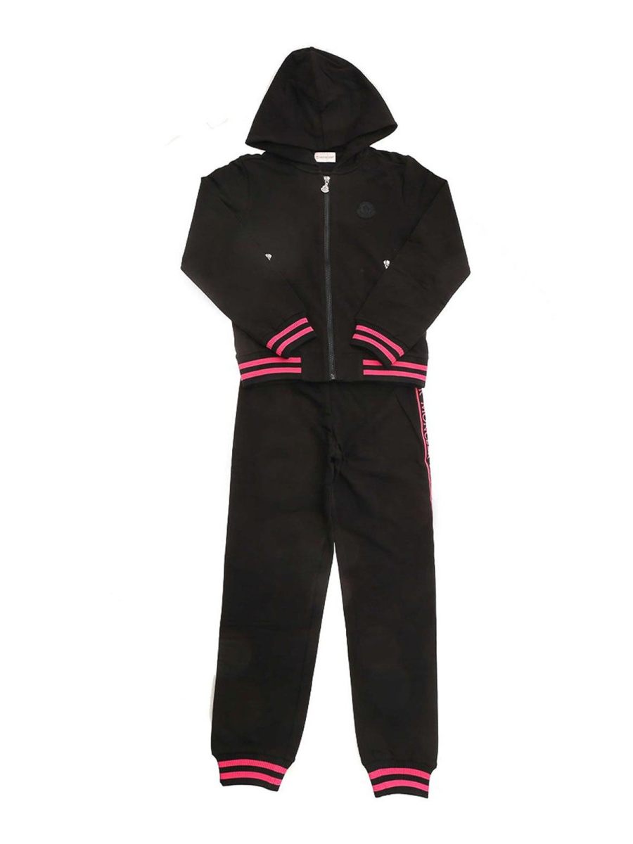 Moncler Jr Pantalons Décontractés - Noir