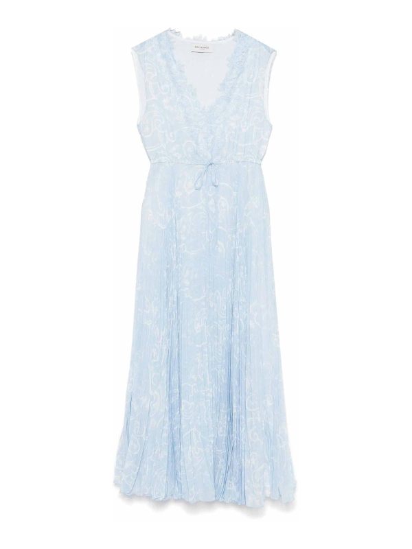 Ermanno Firenze Robe Au Genou - Bleu Clair