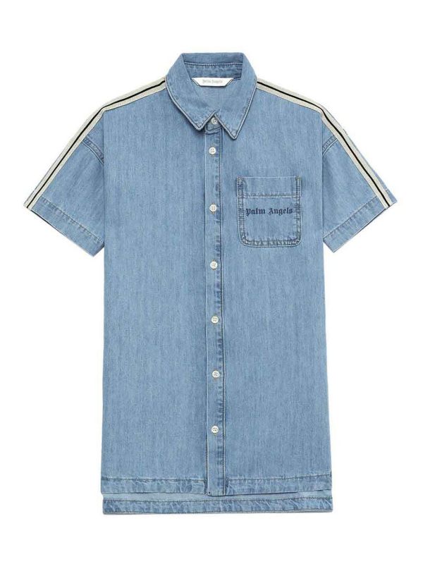 Palm Angels Robe Au Genou - Bleu