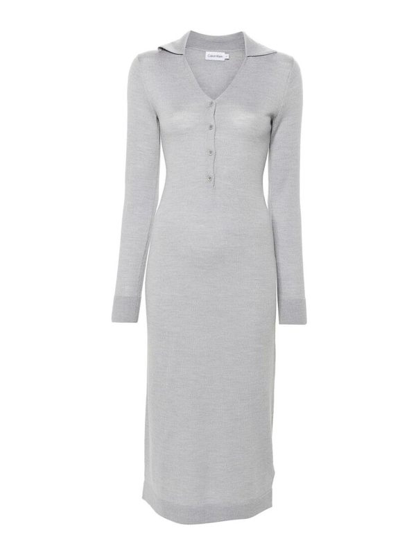 Calvin Klein Maxi Robe - Gris