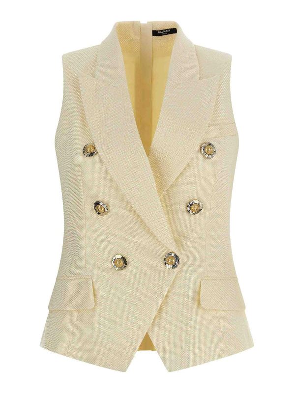 Balmain Gilet - Blanc