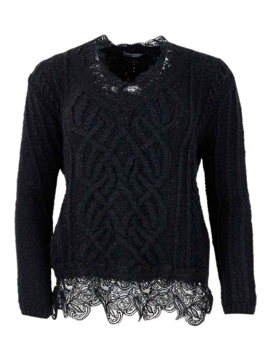 Ermanno Scervino Pull Col Rond - Noir