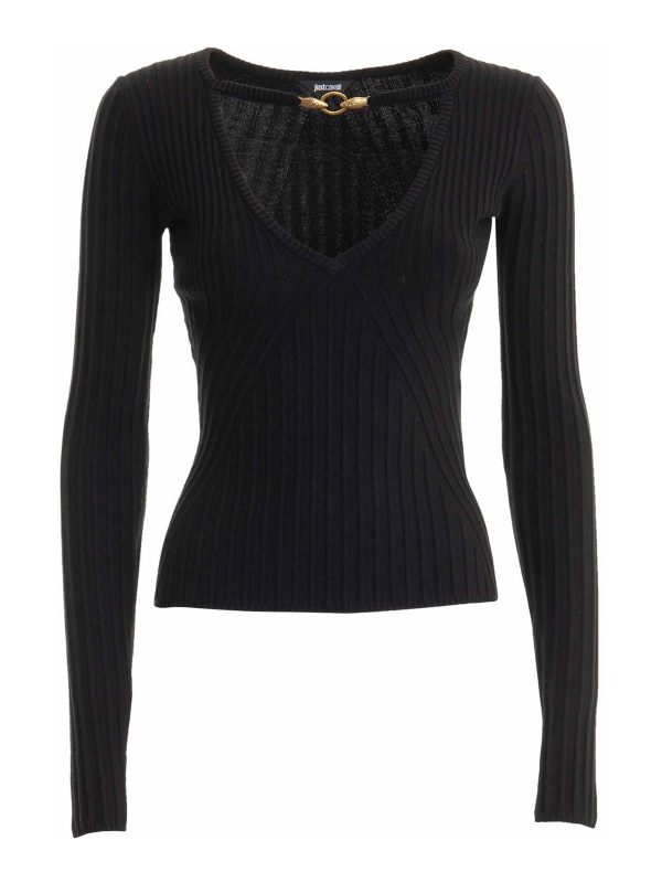 Just Cavalli Pull Col Rond - Noir