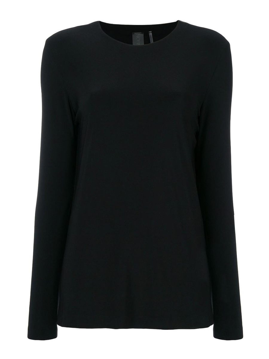 Norma Kamali Pull Col Rond - Noir