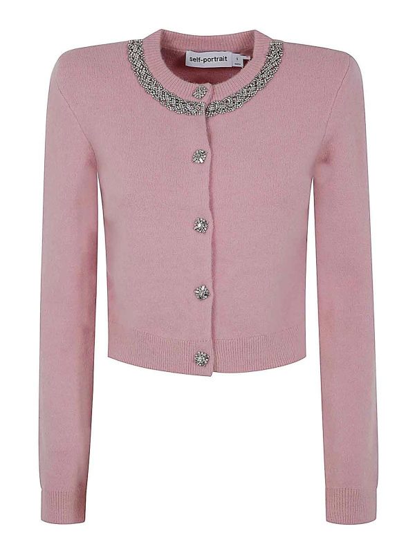 Self Portrait Cardigan - Rose