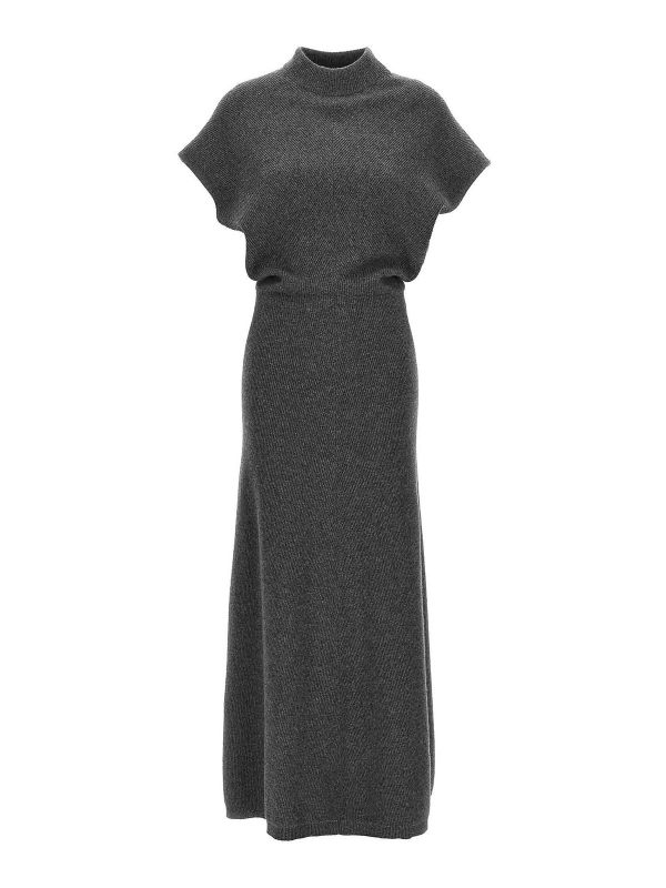 Brunello Cucinelli Robe Au Genou - Gris