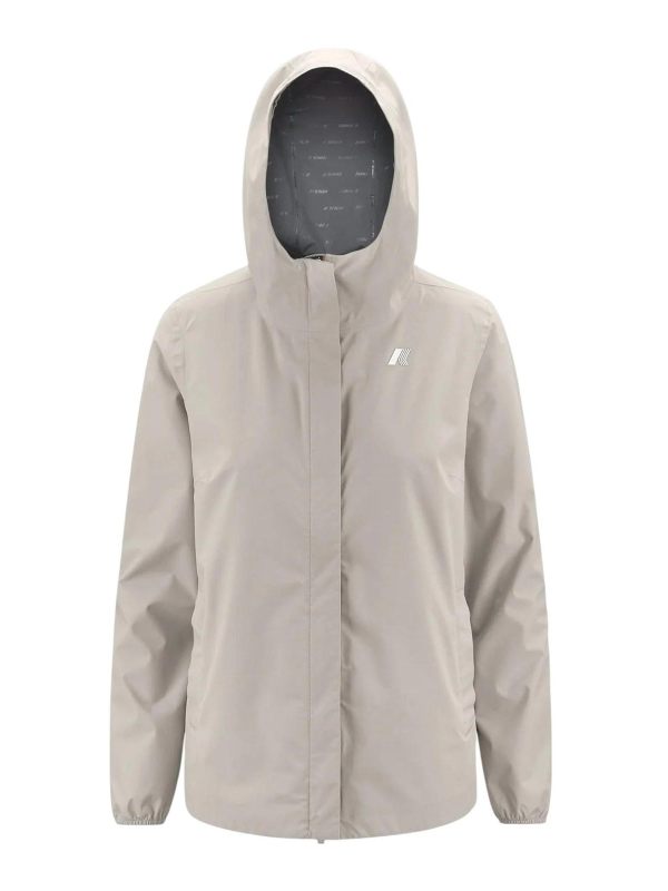 k-way Manteau Au Genou - Beige