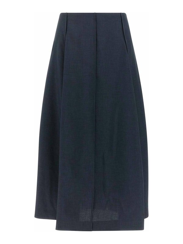 Theory Jupe Midi - Bleu