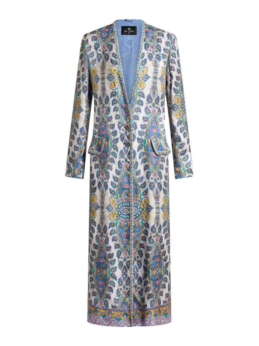 Etro Manteau Court - Blanc